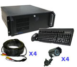 4 Camera Pentaplex H.264 Real Time DVR with DVD-RW Color Infrared System
