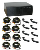 8 Camera color digital video recorder cctv system