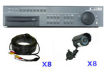  8 Camera Advanced MPEG4 240fps Real Time Pentaplex Embedded DVR 