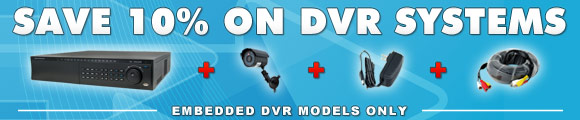 Embedded DVR Cameras Systems now 10% off.
