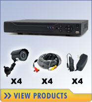 4 Camera Digital Video Recorder Systems come with DVR, 4 cameras, cable, connectors, documentation, warranty, and free technical support.