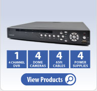 4 Camera Digital Video Recorder Systems come with DVR, 4 cameras, cable, connectors, documentation, warranty, and free technical support.