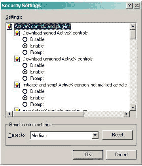 ActiveX controls and plugins