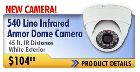 Color Outdoor 540 Line Infrared Armor Dome Camera