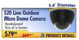 High Resolution Outdoor Micro Dome Camera