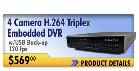 4 Camera H.264 Triplex Embedded DVR